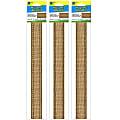 Teacher Created Resources Magnetic Borders, 24" x 1-1/2", Burlap, 12 Boarders Per Pack, Set Of 3 Packs 1 thumbnail image