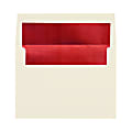 LUX Foil-Lined Invitation Envelopes A4, Peel & Press Closure, Natural/Red, Pack Of 500