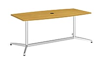 Bush Business Furniture Conference Table Kit, Boat-Shaped, Metal Base, 72"D x 36"W, Modern Cherry, Standard Delivery