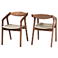 Baxton Studio Harland Dining Chairs, Gray/Walnut Brown, Set Of 2 Chairs 1 thumbnail image