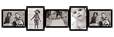 PTM Images Photo Frame, Collage, 37"H x 7/8"W x 8 1/8"D, Black