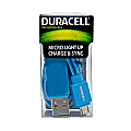 Duracell® Light Up Micro USB Cable, 3', Blue, LE2245 1 thumbnail image