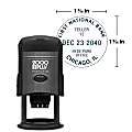 Custom 2000 Plus® PrintPro™ Self-Inking Date Stamp, Light Duty, R40D/Circle, 1-9/16", 1- Or 2-Color 1 thumbnail image