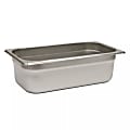 Hoffman Tech Browne Stainless Steel Steam Table Pans, 1/3 Size, Silver, Pack Of 24 Pans