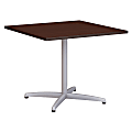 Bush Business Furniture 36"W Square Conference Table with Metal X Base, Harvest Cherry, Standard Delivery
