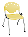 OFM Rico Student Stack Chair, 25"H x 18"D x 18"W, Lemon Yellow/Silver, Set Of 6