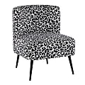 LumiSource Fran Slipper Chair, Black/Black Leopard 1 thumbnail image