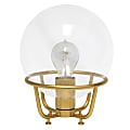 Lalia Home Old World Globe Glass Table Lamp, 20"H, Clear Shade/Matte Gold Base