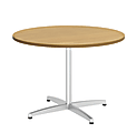 Bush Business Furniture Conference Table Kit, Round, Metal X Base, 42"W, Modern Cherry, Premium Installation