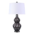 LumiSource Astro Contemporary Table Lamp, 31-1/2”H, White Shade/Black & Silver Base 1 thumbnail image