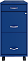 Realspace® SOHO Organizer 18"D Vertical 3-Drawer Mobile File Cabinet, Blue 1 thumbnail image