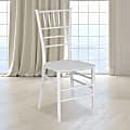 Flash Furniture HERCULES Series Resin Stackable Chiavari Chair, White