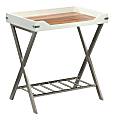 Sauder® Vista Key Tray-Style Side Table, 23-13/16"H x 22-1/2"W x 16-1/2"D, Pearl Oak/Blaze Acacia