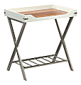 Sauder® Vista Key Tray-Style Side Table, 23-13/16"H x 22-1/2"W x 16-1/2"D, Pearl Oak/Blaze Acacia 1 thumbnail image