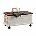 Sauder® Eden Rue Rolling Chest Coffee Table, 18-1/2"H x 37"W x 19-1/2"D, White Plank/Spiced Mahogany 1 thumbnail image