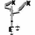 SIIG Dual Stacked Monitor Arm Desk Mount - 17" - 32" - Max Load 19.8 lbs for each arm - VESA 75/100mm - Dual 17"-32" Stacked Monitor Arm Desk Mount - Gas Spring Dual Monitor Mount -Full Motion Height Swivel Tilt Rotation Adjustable Monitor Arm