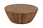 Coast to Coast Sunny Cocktail/Coffee Table, 14"H x 36"W x 36"D, Del Sol Brown