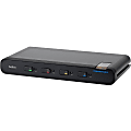Belkin Universal Secure KVM Switch, 4 Port, Single Head - 4 Computer(s) - 1 Local User(s) - 3840 x 2160 - 11 x USBHDMIDisplayPort - TAA Compliant 1 thumbnail image