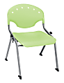 OFM Rico Student Stack Chair, 30"H x 22"D x 24"W, Lime Green/Silver, Set Of 6