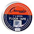 Champion Sports Vinyl Floor Tape, 1" x 36 Yd., White