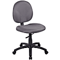 Boss Wide Seat Fabric Task Chair, Gray/Black Frame