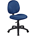 Boss Wide Seat Fabric Task Chair, Blue/Black