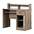 South Shore Axess 41"W Computer Desk With Keyboard Tray, Weathered Oak