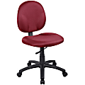 Boss Wide Seat Fabric Task Chair, Burgundy/Black