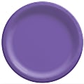 Amscan Round Paper Plates, New Purple, 10”, 50 Plates Per Pack, Case Of 2 Packs 1 thumbnail image