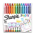 Sharpie® S-Note Highlighters, Chisel Tip, Assorted Colors, Pack Of 24 Highlighters