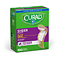 CURAD® Sheer Adhesive Bandages, 3/4" x 3", Case Of 24