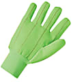 Hi-Viz Knit-Wrist Cuff Canvas Gloves, Large, Green, Pack Of 12 1 thumbnail image