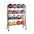 Champion Sports 16-Ball Basketball Rack, 53" x 17" x 41", Steel