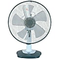 Optimus Oscillating Table Fan With Soft-Touch Switch, 13" x 12", White/Gray 1 thumbnail image