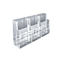Azar Displays 2-Tier Modular Brochure Holders, 6-Pocket, Acrylic, 7"H x 12 1/2"W x 3 3/4"D, Clear, Pack Of 2 1 thumbnail image