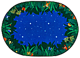 Carpets For Kids® Premium Collection Peaceful Tropical Night Decorative Rug, 3'10" x 5'5", Blue