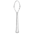 Amscan 8018 Solid Heavyweight Plastic Spoons, Clear, 50 Spoons Per Pack, Case Of 3 Packs