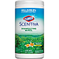 Clorox® Scentiva Disinfecting Wipes, Fresh Brazilian Blossoms, 3.7 Oz, White, Tub Of 70 Wipes
