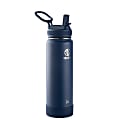 Takeya Actives Insulated Reusable Stainless Steel Water Bottle With Straw Lid, 24 Oz, Midnight Blue 1 thumbnail image