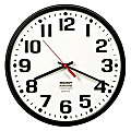 SKILCRAFT Shatterproof Crystal Dial Cover Clock, 12" Diameter, Black Frame (AbilityOne 6645-01-389-7944) 1 thumbnail image