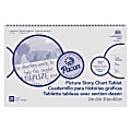Pacon Ruled Picture Story Chart Tablet - 25 Sheets - Spiral Bound - Both Side Ruling Surface - Ruled - 1.50" Ruled - 7" Picture Story Space - 24" x 16" - White Paper - Punched - Recycled - 1 Each 1 thumbnail image