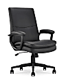 Serta® Comfort Modern Ergonomic Bonded Leather High-Back Executive Office Chair, Black 1 thumbnail image