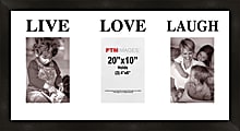 PTM Images Photo Frame, Live, Love, Laugh, 22"H x 1 1/4"W x 12"D, Black
