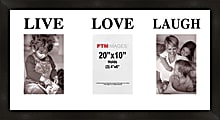 PTM Images Photo Frame, Live, Love, Laugh, 22"H x 1 1/4"W x 12"D, Black 1 thumbnail image