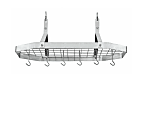 Cuisinart™ Octagonal Hanging Cookware Rack, Silver 1 thumbnail image
