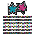 Teacher Created Resources® Die-Cut Border Trim, Chalkboard Brights Stars, 35’ Per Pack, Set Of 6 Packs