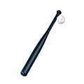 Champion Sports Plastic Bat And Baseball Set, Black 1 thumbnail image