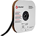 VELCRO® Brand Sticky Back Fastener Tape Roll, Loop Only, 3/4"W x 75', Black