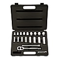 Stanley Tools 20-Piece SAE Standard/Deep Socket Set, 3/8" Drive, 12-Point Sockets