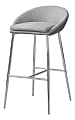 Monarch Specialties Bar Stools, Gray/Chrome, Pack Of 2 Stools